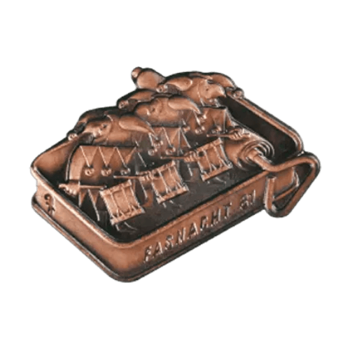 Basler Fasnacht - Blaggedde 2026 Kupfer - Rhymühli Waggis 1980