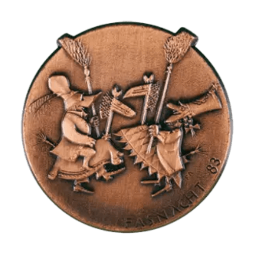 Basler Fasnacht - Blaggedde 2026 Kupfer - Rhymühli Waggis 1980