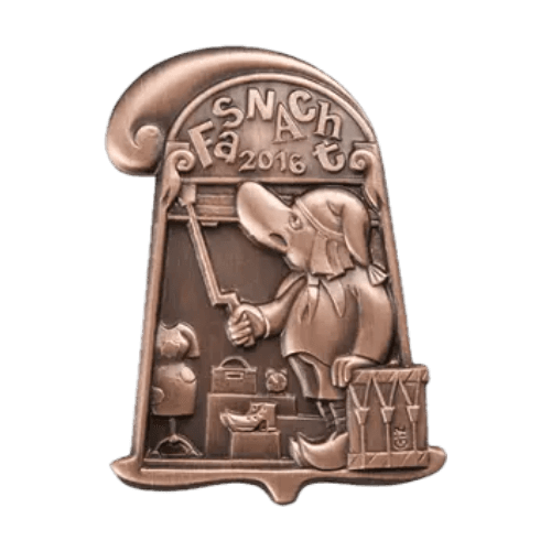 Basler Fasnacht - Blaggedde 2026 Kupfer - Rhymühli Waggis 1980