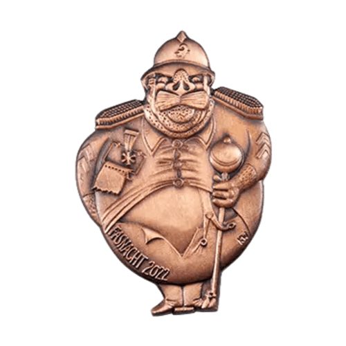 Basler Fasnacht - Blaggedde 2026 Kupfer - Rhymühli Waggis 1980